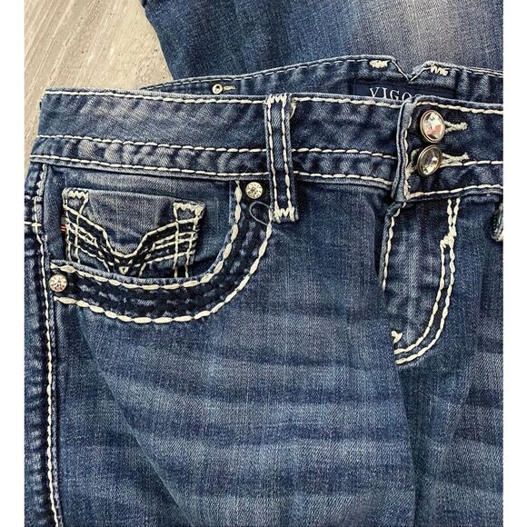 Vigoss Dublin Capri Jeans Mid Rise Embroidered Women’s Junior’s Sz 11/12 - Picture 5 of 5